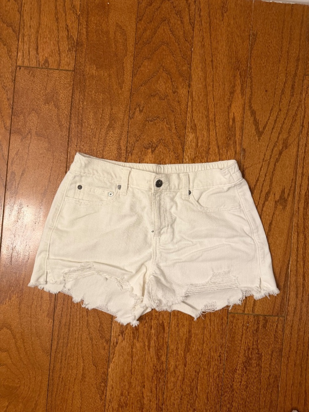 White Jean Shorts